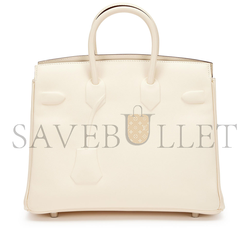 h**mes master birkin 25 shadow swift leather phanT0m white bag h082629ck72 (25*20*13cm)